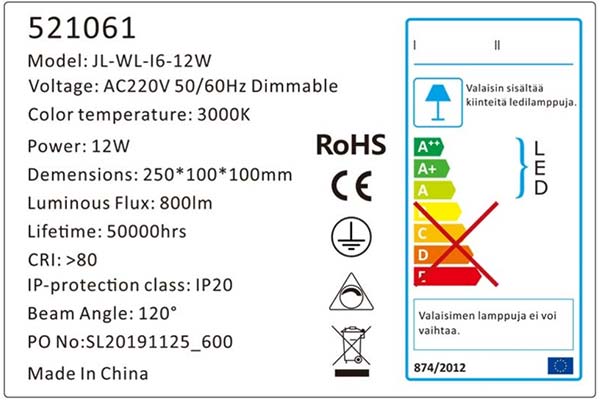 label-of-led-ceiling-light