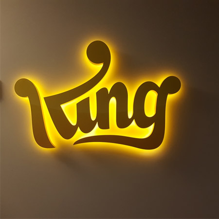 Letreros iluminados con halo