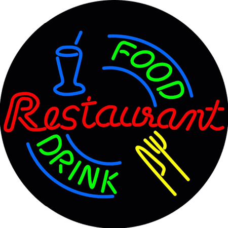 letrero de neón de comida