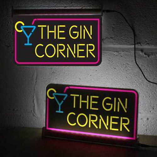 Gin bar light-up sign