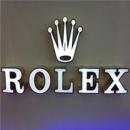 Sinais de logotipo iluminados personalizados