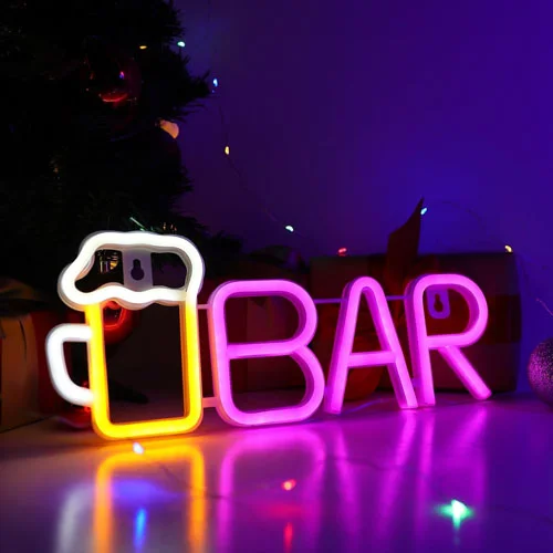 Bar with Neon Lights
