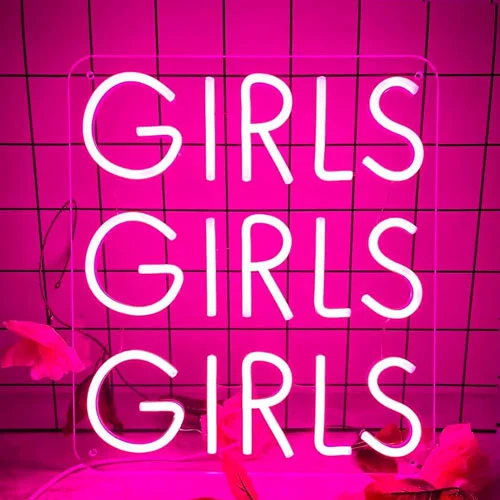 Meninas Meninas Personalizadas-Neon-Letra